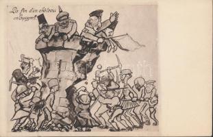 La fin dun chateau en Espagne! / WWI military propaganda, Wilhelm II, Franz Ferdinand, caricature, political satire; J. Maseri (EK)