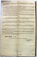 1853 I. Ferenc József által kiadott kárpótlási és földbér-tehermentesítési rendelete, myleben a jobb...