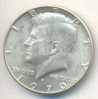 Amerikai Egyesült Államok 1970D. 1/2$ Ag "Kennedy" T:1- USA 1970D. 1/2 Dollar Ag "Kennedy" C:AU