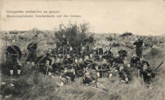 WWI Montenegrin gendarmerie at the border (wet corner)