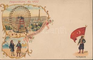 Paris Expo 1900 Turkish folklore litho
