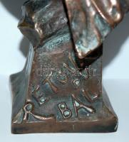 Emmanuel Villanis: Retour du Bal. Bronz mellszobor / bronze statue 42 cm