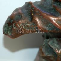 Emmanuel Villanis: Retour du Bal. Bronz mellszobor / bronze statue 42 cm