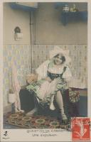 Lady on toilet