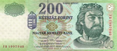1998. 200Ft (2x) "FB/FD" T:I-,II