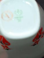 6db jelzett Hollóházi porcelán röviditalos pohár hozzávaló kancsóval /
Hollóháza chinaware glasses a...