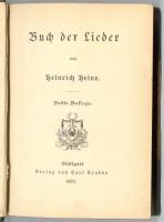 Heinrich Heine: Buch der Lieder. Stuttgart 1893. Krabbe. aranyozott félvászon kötés / nice half-linen binding 332p.