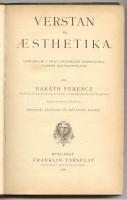 Baráth Ferencz: Aesthetika. Bevezetésül a verstannal. 2. jav. és bőv. kiadás. Bp., 1886. Franklin. Korabeli félvászon kötésben