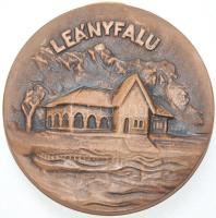 "Leányfalu" kerámia emlékplakett d: 9cm