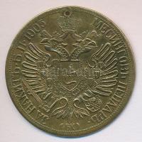 Oroszország 1905. "I. Sándor" réz zseton T:3 ly. Russia 1905. "Alexander I" copper token C:F pierced