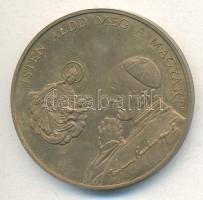 Bognár György (1944-) 1991. "II.János Pál pápa látogatása - Esztergom" Br emlékérem (d=43mm) T:1-