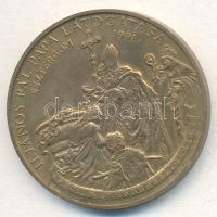 Bognár György (1944-) 1991. "II.János Pál pápa látogatása - Esztergom" Br emlékérem (d=43m...