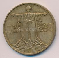 Kiss György (1943-) 1991. "II.János Pál pápa látogatása - Esztergom" aranyozott Br emlékér...