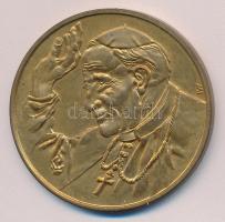 Kiss György (1943-) 1991. "II.János Pál pápa látogatása hazánkban" aranyozott Br emlékérem...