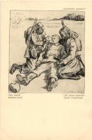 Peace propaganda, Military WWI, French Red Cross charity card s: Raemaekers