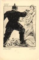 Peace propaganda, Military WWI, French Red Cross charity card s: Raemaekers (EK)