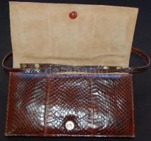 Kézzel készült kígyóbőr női táska lecsatolható pánttal /
Genuine snake skin hand-made female bag 28x...