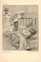 Les Gas / Slow Asphyxation; hospital, WWI political propaganda s: Raemaekers (EK)