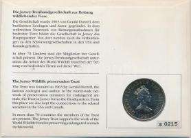 Jersey 1987. 2Ł "25 éves a WWF" érmés borítékon teljes bélyegsorral, elsőnapi bélyegzéssel...