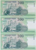 2005. 200Ft "FD" T:III + 2006. 200Ft (2x) "FA/FB" + 2007. 200Ft (3x) "FA/FB...