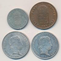 1848. 1Kr + 1848KB 20Kr Ag "V. Ferdinánd" + Ausztria/magyar verdejel 1848B 20Kr Ag "V...