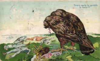 Anti-war propaganda, the eagle lost its head litho