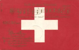 Swiss flag, patriotic card, ´Rufst du mein Vaterland´