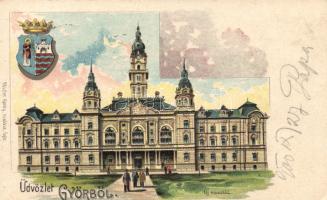 Győr Városháza litho