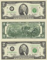 USA 2003. 2$ (3x) egymás utáni sorszámokkal T:I