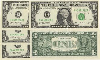 USA 2003. 1$ (5x) egymás utáni sorszámokkal T:I
