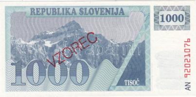 Szlovénia 1992. 1000T "Zvorec" (Minta) piros fny. T:I