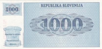 Szlovénia 1992. 1000T "Zvorec" (Minta) piros fny. T:I