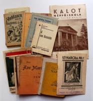 17 db vegyes vallási egyesületi nyomtatvány, füzetecske