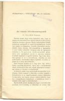 Dr. Porosz Mór: Az onania következményeiről. Különlenyomat a "Gyógyászat" 1905. évi számai...