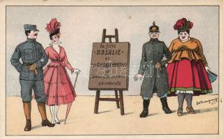 Military WWI, humour, Big Bertha and Fine Rosalie (EK)