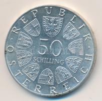 Ausztria 1978. 50Sch Ag "50 éves a rádióközvetítés" T:1- ph. Austria 1973. 50 Schilling Ag "50th Anniversary - Austrian Broadcasting" C:AU edge error