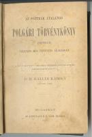Az osztrák általános törvénykönyv szövege. ABGB Bp., 1884 Athenaeum. 358 p