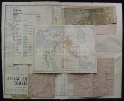 cca 1900-1957 5db térkép, többek között az Alpokról, a Rila-hegységről és a Rodope-hegységről, valamint egy térképjeltáblázat