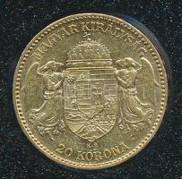 1893. 20K Au "Ferenc József" kis király veret! (6.7g/0.900) T:2/2- Hungary 1893. 20 Korona Au "Franz Joseph" small king! (6.7g/0.900) C:XF/VF