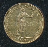1893. 20K Au "Ferenc József" kis király veret! (6.7g/0.900) T:2/2-
Hungary 1893. 20 Korona...