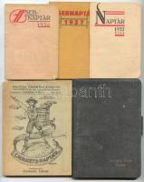 5 db zsebnaptár, zsebkönyv, benne cserkész is