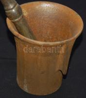 1916 Háborús vasmozsár vaskereszttel és törővel 27cm