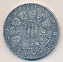 Ausztria 1963. 50Sch Ag "Tirol 600 éve egyesült Ausztriával" T:2 k. Austria 1963. 50 Schilling Ag "600th Anniversary-Union with Tirol" C:XF scratched