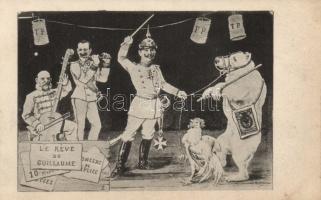 French military humour, Wilhelm II, Mehmed V, Franz Joseph, Dream of Wilhelm II.