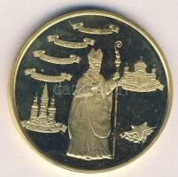 Bognár György (1944-) 1991. "Mindszenty József Bíboros Hercegprímás 1892-1975" aranyozott emlékérem (43mm) T:PP