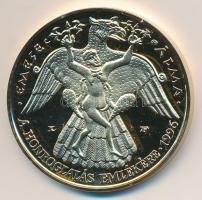 Lebó Ferenc (1960-) DN. "A Honfoglalás emlékére / Álmos áldozata" aranyozott emlékérem (43mm) T:PP