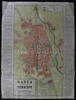 cca 1939 Kassa thj. sz. kir város térképe. / map of Kosice 48x65 cm