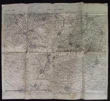 cca 1910 Kál és Jászberény környéke katonai térkép / Military map 50x50 cm