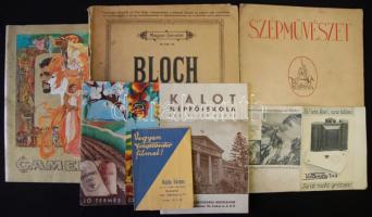 Vegyes háború előtti nyomtatvány tétel: újságok, reklám és művészeti kiadványok, kották, összesen kb 20 db