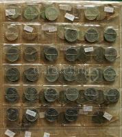 Ausztria / Vegyes ezüst- és fémpénz gyűjtemény albumban, sorba rendezve 307db különféle érmével és k...